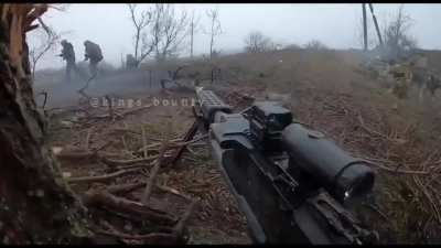 POV of one of the defenders of Ukraine in the Bakhmut direction
