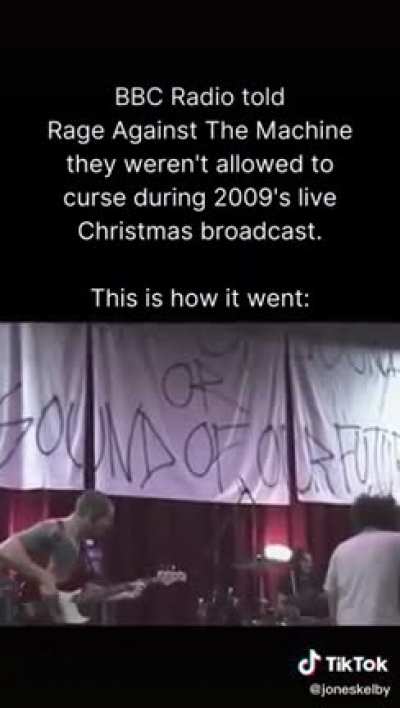 BBC Radio told RATM they weren't allowed to curse during 2009s live Christmas broadcast. This is how it went