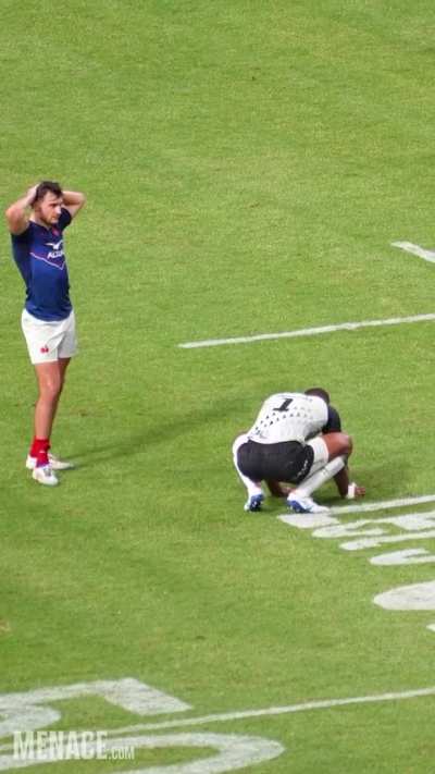 Respect to French player he waited for his prayers to finish