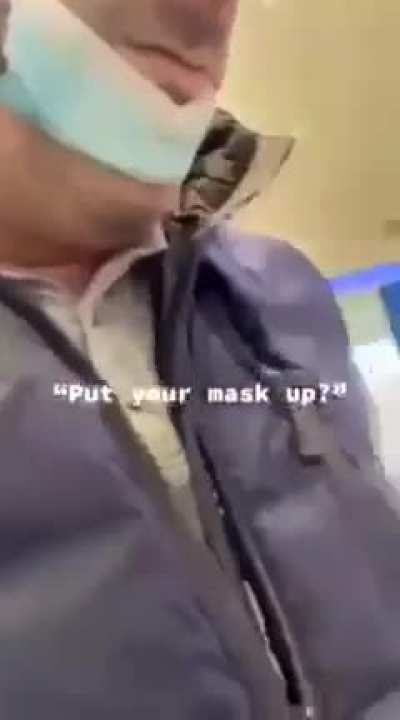 He deserves an award for the mask😷