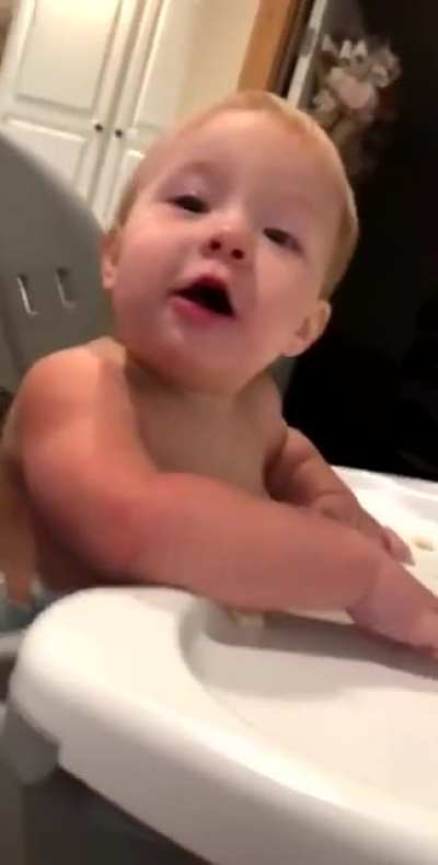 Don’t try to take a hungry baby's food