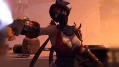 (Paladins) Skye Kunoichi skin jiggle physics.