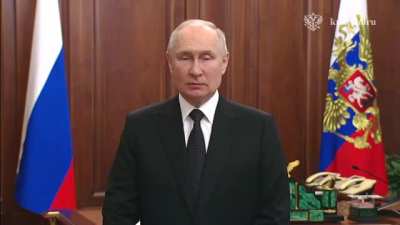 RU pov: Full video of Putin address to the Russian nation and Wagner.