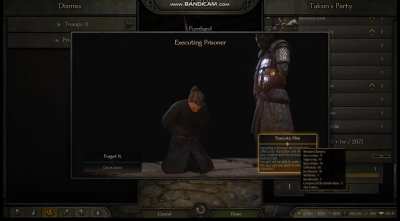 Testing what happens when you execute the last member of a faction (not counting mercenaries)