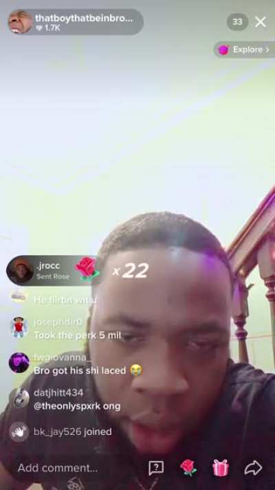 what’s good deo just was casually scrolling through my camera roll and found this video of chris off a perc 3000