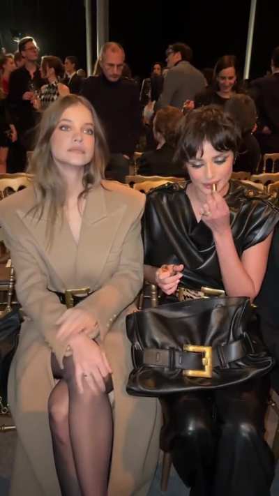 Front row with Barbara Palvin at Balmain Fall/Winter 25/26, Paris Fashion Week