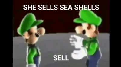 Luigi informs you how to sell seashells successfully