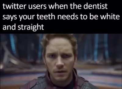 My teeth are black and trans 👍🏿