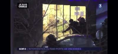 Paris hostage taker killed in a flamboyant dance.