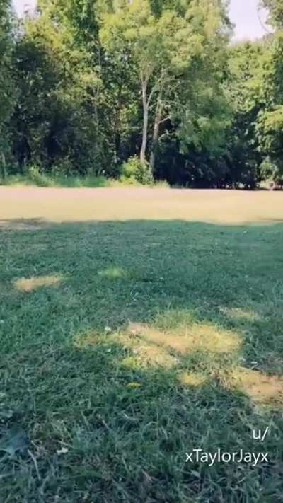 Having a lil touch in the park after realising the guys were looking at me chilling out in my mini bikini bottoms [F]
