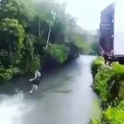 Jumping in the River