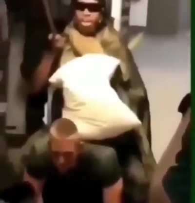 Her: He's probably out cheating on me right now. Me with the boys:
