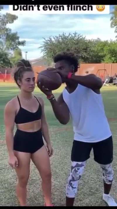This is the absolute Queen of Not Flinching.