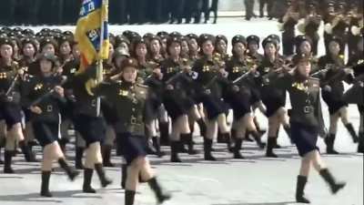 Bee Gees music over North Korean marching 😮