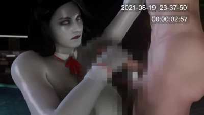 Lady Dimitrescu handjob wip (Almighty Patty ) [resident evil]