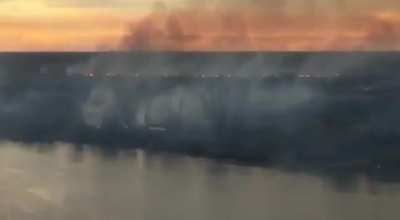 Incendios en las islas Entrerrianas frente a Rosario
