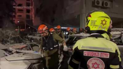 Aftermath of Iran missile attack in Tel Aviv area in Israel