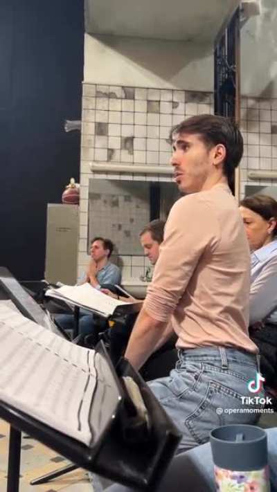 The vocal range of a countertenor