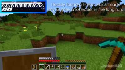 I beat Minecraft using only a piano to control my player.