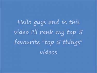 My top 5 favourite 