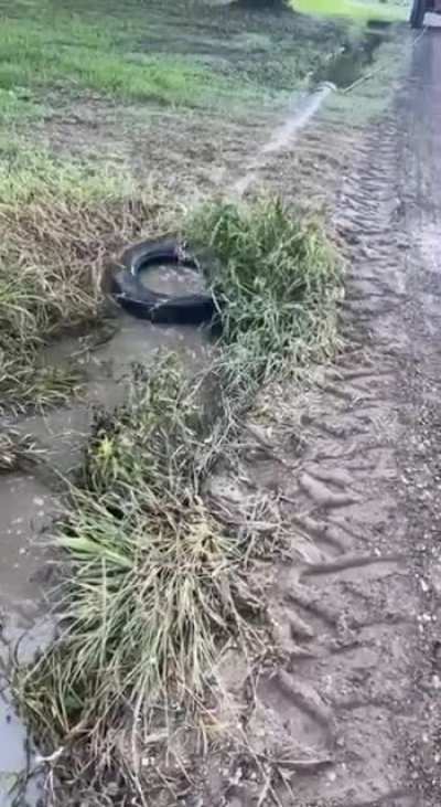 cleaning up big clogged pipe