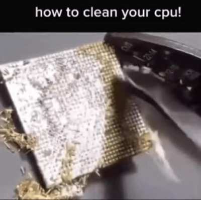 remember to clean your cpu