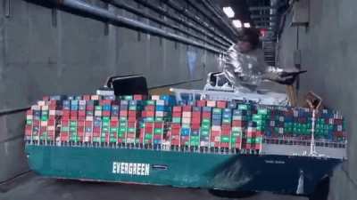 Live footage from the Suez Canal