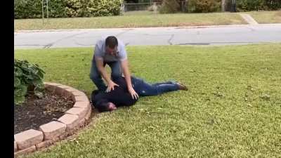 Drunk driver runs away from accident scene, faceplants into bricks and is pinned down by good Samaritan. (News stories in comments)