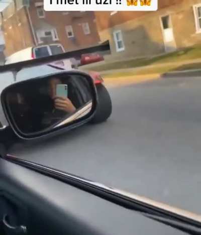 Lil Uzi riding in the Azu-Nyan car