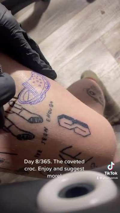 Day 8/365 the croc shoe I was asked to do by quite a few people. @Ghostyamok on tiktok