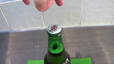 How to open a bottle without bottle opener.