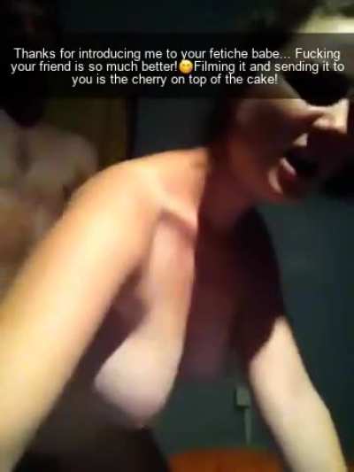 Knowing that you're caged back home unable to jerk off to the videos she sends you it's what makes it even better😋