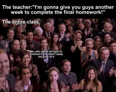 Always happens when I actually do the homework
