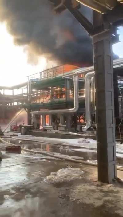 Close-up view of Ryazan oil refinery after being hit by Ukrainian drones 