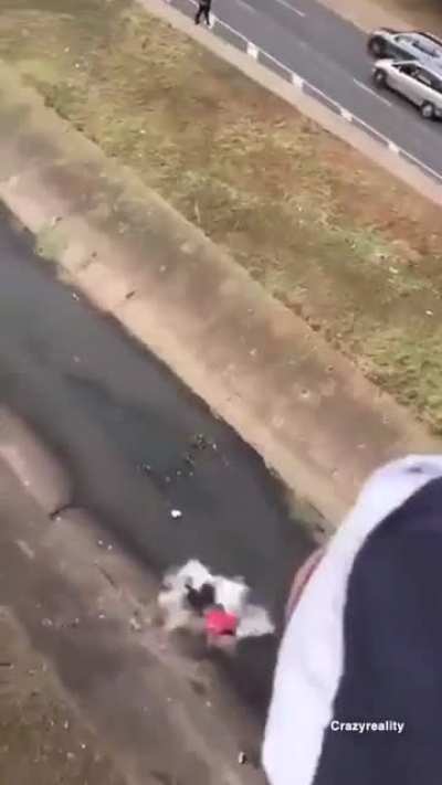 Guy jumps?