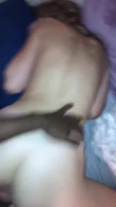 Sexy White Girl grips pillow tightly as she gets piped down