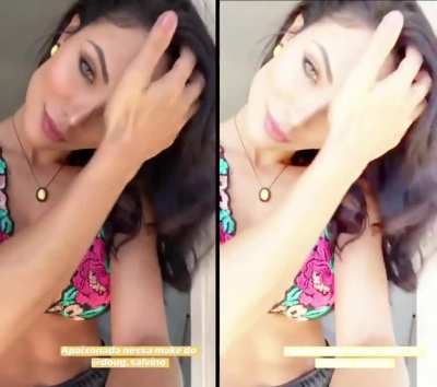 Aline Mineiro pagando peitinho