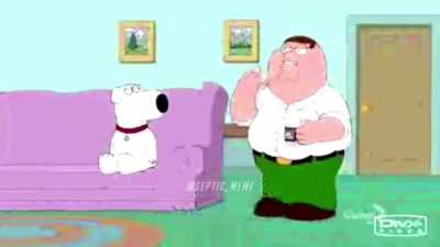 Peter eats a rice cake