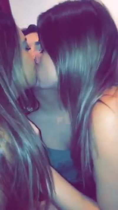 Three Girls Trying Each Other Out