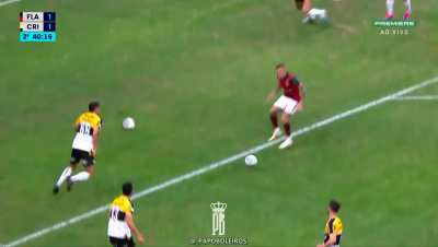 Flamengo x Criciúma - Pênalti pro Flamengo após o jogador do Criciúma chutar uma segunda bola em campo