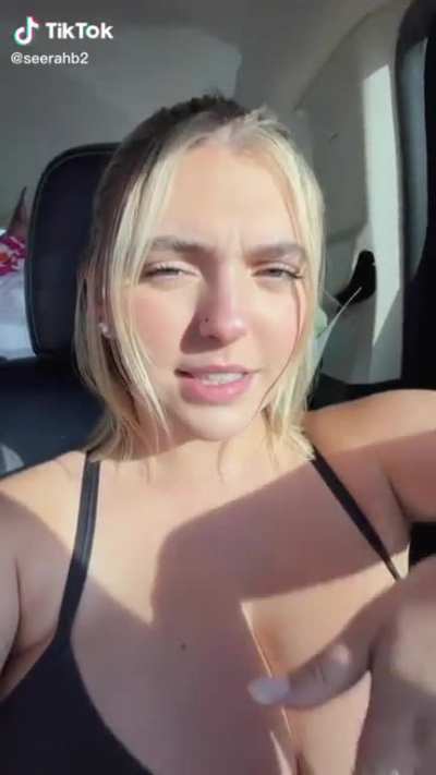 I swear those tits has doubled in size since last summer….