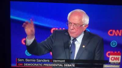Bernie Sanders pulls a DYKWIA at tonight’s Democratic primary debate