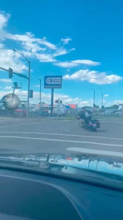 Idaho biker destroys side mirror and dips out