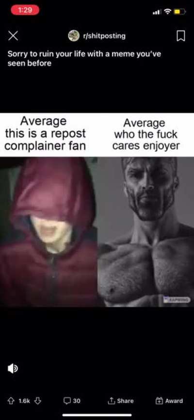 Not a repost