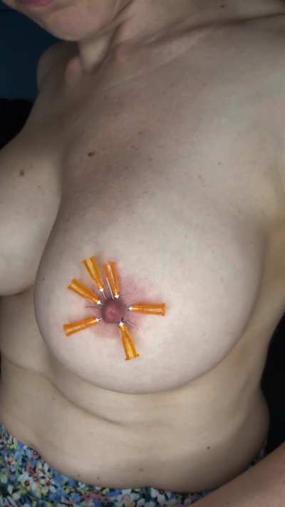 12 needles in my nipples