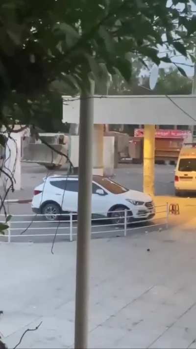 Occupation Forces attack Jenin Camp Hospital with live rounds and a bulldozer.