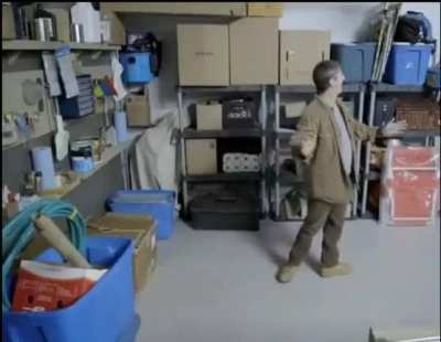 His face at the end