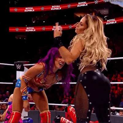 Trish mocking Sasha Banks