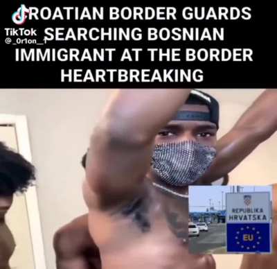 croatian border guards searching bosnian immigrant at the border heart<wbr>hbrea<wbr>king😭<wbr>💔