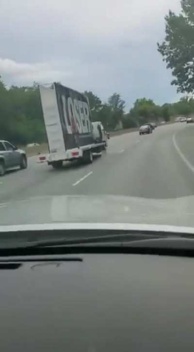 I hope they don't get harassed by a caravan of pickup trucks